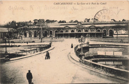 FRANCE - Carcassonne - La Gare Et Le Pont Du Canal - Carte Postale Ancienne - Carcassonne