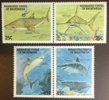 Micronesia 1989 Sharks Fish MNH - Pesci