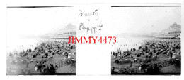 Biarritz - Plage Principale ( Bien Animée ) - Plaque De Verre En Stéréo - Taille 44 X 107 Mlls - Glasdias