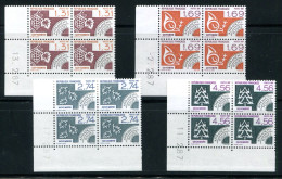 RC 27745 FRANCE N° 194 / 197 - SÉRIE TIMBRES PRÉOBLITÉRÉS COIN DATÉ DIVERS NEUF ** TB - Préoblitérés