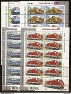 UKRAINE/UKRAINA 2010 MI.1091-94**,Yvert 975-78, Trains. Electric & Diesel Locomotives - Tab W Text - MNH - Ukraine