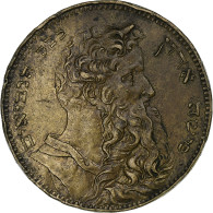 France, Médaille, Moïse, Les Tables De La Loi, XIXth Century, Bronze, Barre - Autres & Non Classés
