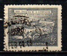 ARGENTINA - 1943 - PORTO DI BUENOS AIRES NEL 1800 - USATO - Gebruikt
