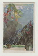 CARTOLINA ILLUSTRATA CACCIATORI DELLE ALPI - BRIGATA ALPI 51/52 FANTERIA -  POSTA MILITARE 172 DEL 28 FEBBRAIO 1919 WW1 - Marcophilia