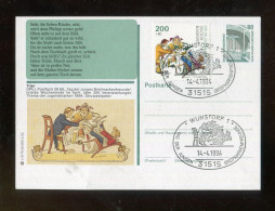 "BUNDESREPUBLIK DEUTSCHLAND" 1994, Sonderpostkarte "Zappelphilipp" Mit Guter Pass. Zusatzfrank., SSt. "WUNSTORF" (R2110) - Cartoline - Usati