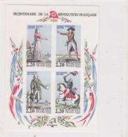 FRANCE - 1989 - N° 2592 A 2595 - PERSONNAGES CELEBRES DE LA REVOLUTION - BLOC FEUILLET NON DENTELE - NEUFS - Unused Stamps