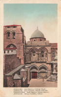 ISRAEL - Jerusalem - Saint Sépulcre - Extérieure Façade - Animé - Colorisé - Carte Postale Ancienne - Israël