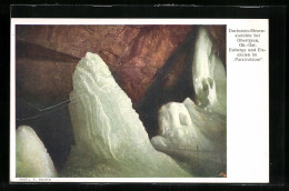 AK Obertraun, Dachstein-Riesenhöhle, Eisberge U. Eissäulen Im Tristandom  - Altri & Non Classificati