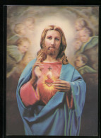 AK 3D-Karte, Jesus Mit Herz, Sacred Heart  - Photographie