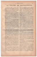 1888 - Le Phare De Roter Sand (Allemagne) - Article De 3 P Et 2 Gravures - Autres & Non Classés