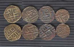 1820-35 Bhutan 1/2 Rupee And Rupee Coin Set VF-EF Condition - Butan