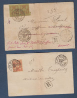 Lot De 2 Lettres  Avec Type Sage - 1876-1898 Sage (Type II)