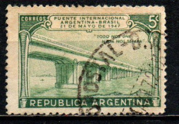 ARGENTINA - 1947 - INAUGURAZIONE DEL PONTE DI COLLEGAMENTO TRA BRASILE E ARGENTINA - USATO - Oblitérés