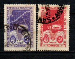 ARGENTINA - 1947 - MAPPA DELL'ANTARTICO E DEI TERRITORI RECLAMATI DALL'ARGENTINA - USATI - Used Stamps