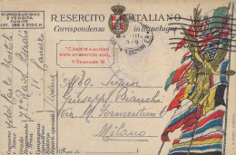 27120 "  R. ESERCITO ITALIANO-CORRISPONDENZA IN FRANCHIGIA " -CART. POST. SPED.1919 - War 1914-18