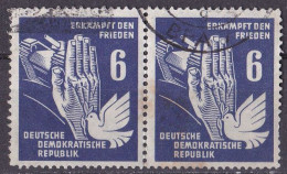 (DDR 1950) Mi. Nr. 276 O/used Waagrechtes Paar (DDR1-1) - Oblitérés