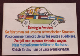 Livret - Driving In Sweden - Voici Comment On Circule Sur Les Routes Suédoises 22 Pages - Voitures