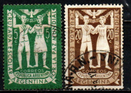 ARGENTINA - 1947 - LE SCUOLE ARGENTINE PER LA PACE - USATI - Used Stamps