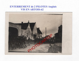 VIS EN ARTOIS-62-ENTERREMENT De 2 PILOTES Anglais-CARTE PHOTO Allemande-Guerre-14-18-1 WK-Militaria-Aviation-Fliegerei - Autres & Non Classés