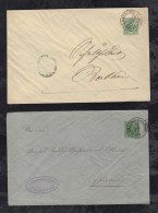 Württemberg 1895 2x Dienst Ganzsache Umschlag DU6a+b Esslingen - Interi Postali