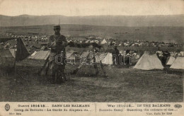 * T4 Zeitinlic Camp, Guarding The Colours Of The... / WWI Balkan War, Military Camp (cut) - Non Classés
