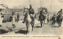 ** T1/T2 WWI Serbian Artillery Officers Going Off For The War - Non Classés