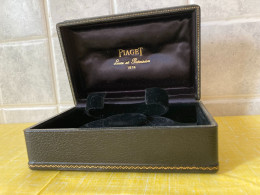 SCATOLA COFANETTO BOX WATCH OROLOGIO PIAGET -LEGNO/PELLE/VELLUTO VINTAGE - Andere & Zonder Classificatie