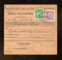 "SCHWEDEN" 1921, POSTANVISNING (R2113) - Brieven En Documenten