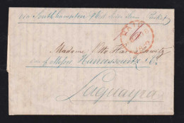 Hamburg 1849 Entire Cover By Forwarder Via SOUTHAMPTON And WEST INDIAN STEAM PACKET To LA GUAYRA Venezuela - Hamburg