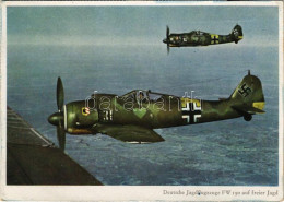 ** T4 Deutsche Jagdflugzeuge Vom Typ Focke-Wulf FW 190 Auf Freier Jagd. PK-Aufn. C. Berger, Carl Werner / WWII German Mi - Unclassified