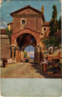 * T3 1913 Römischer Torbogen Mit Ausblick In Die Campagna /  Roman Archway With A View Of The Campagna S: C. Wuttke (EK) - Unclassified