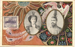 * T3 Emperor Meiji And Empress Shoken Of Japan, Art Postcard (fa) - Unclassified