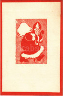 * T2 Magyar Szocreál Karácsonyi üdvözlet Mikulással / Hungarian Socialist Propaganda With Christmas Greeting, Saint Nich - Ohne Zuordnung