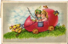 T2/T3 Húsvéti üdvözlet, Tojás Kocsi / Easter Greeting, Egg Cart (EK) - Non Classés