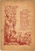 ** T3/T4 Testvér! Ne Szomorkodj / Hungarian Religious Art Postcard S: Márton L. (EB) - Non Classés