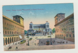 CARTOLINA ROMA - PIAZZA VENEZIA - VIAGGIATA NEL 1927 VERSO NAPOLI E ANNULLO MECCANICO WW1 - Places & Squares