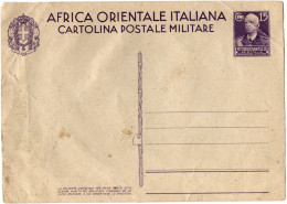 1,116 AFRICA ORIENTALE ITALIANA, POSTALE MILITARE, STATIONERY - Ethiopia