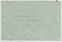 Oesterreich / Austria 1920, Brief Feldkirch - Rheinfelden (Schweiz), Inflation, Frankatur Rückseite - Cartas & Documentos