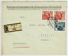 Oesterreich / Austria 1938, Brief Einschreiben Wien - Glarus (Schweiz) - Covers & Documents