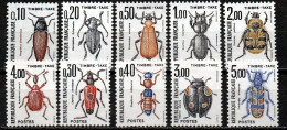 Frankreich France 1982/83 - Portomarken Mi.Nr. 106 - 115 - Postfrisch MNH - Insekten Insects Käfer Beetles - Käfer