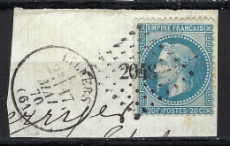 FRANCE  PC Des GC Ca.1860-75: Le No 2048 (Lillers) Sur Y&T 29B - 1863-1870 Napoleon III Gelauwerd