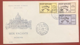 VATICAN - FDC - 1958 - See Vacant - FDC