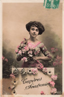 FANTAISIES - Femme - Tendres Souvenir - Carte Postale Ancienne - Frauen