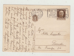 INTERO POSTALE DA 30 CENT. VIAGGIATA VERSO ROMA CON ANNULLO MECCANICO WW2 - Postwaardestukken