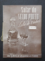 Portugal 1946 Carte Des Vins De Porto Du Solar Do Vinho Do Porto A Lisbonne Lisboa Port Wine List - Menükarten