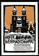 AK Hof, Hofer Weihnachtsmarkt 1986, Michaeliskirche Im Schnee  - Hof