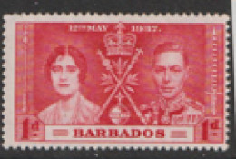 Barbados  1937 SG 245  Coronation   Mounted Mint - Barbades (...-1966)