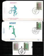 1991 2402 & 2403 FDC's (Brus/Bruxs) & Postfrisse Zegels Mei 1édag Stempel Deurne: "sport" - 1991-2000