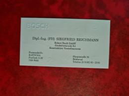 Carte De Visite SIEGFRIED REICHMANN BUHL ROBERT BOSC GMBH KONSTRUKTION VERSTELLMOTOREN - Visiting Cards