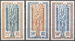 Niger 1964, UNESCO, Pro Numidian Monuments, 3val - Niger (1960-...)